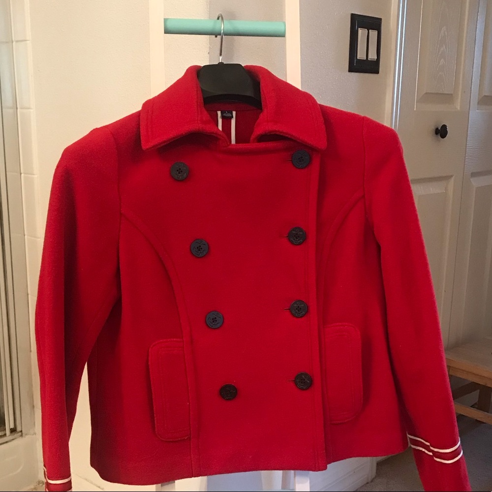Womens red wool jacket